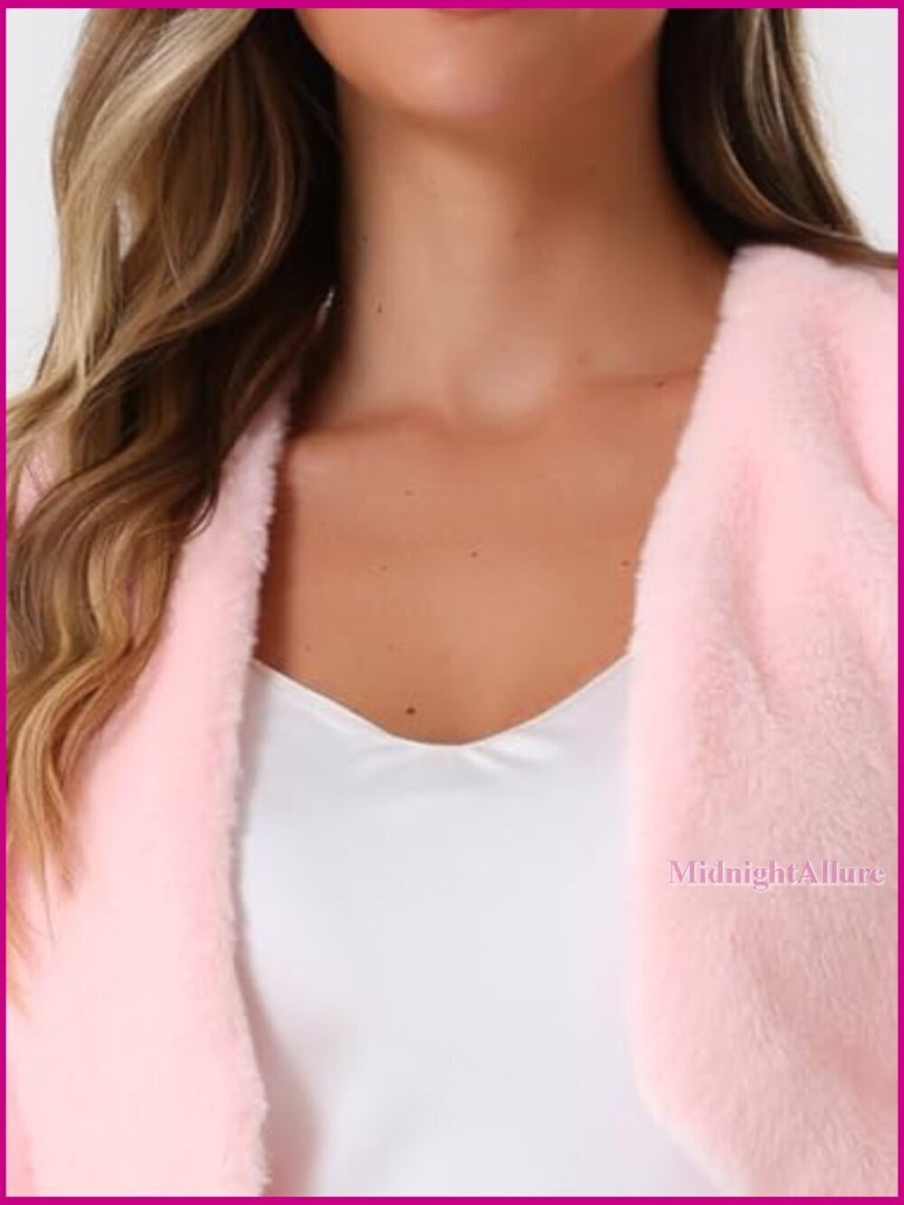 Faux Fur Shrug Jacket Formal Bolero Evening Wear Long Sleeve - Picture 5 of 5